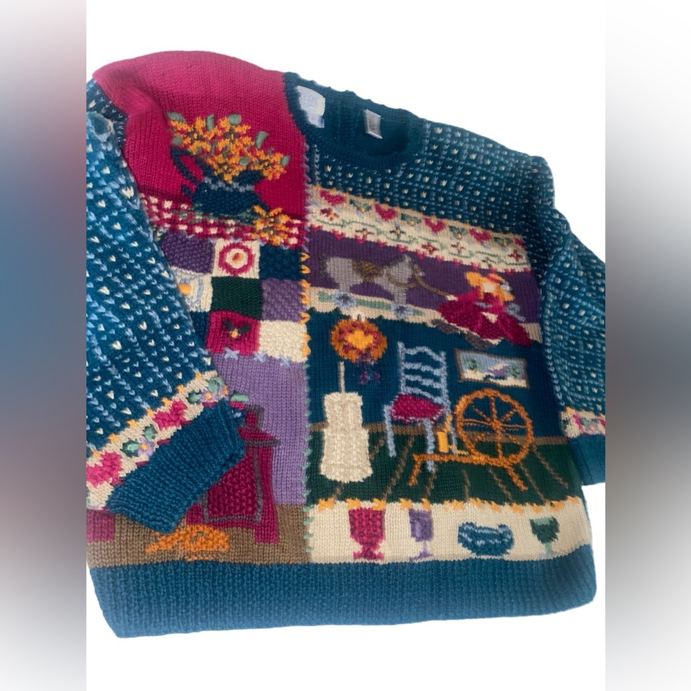 Frankenmuth woolen mill 1994 hand knitted sweater